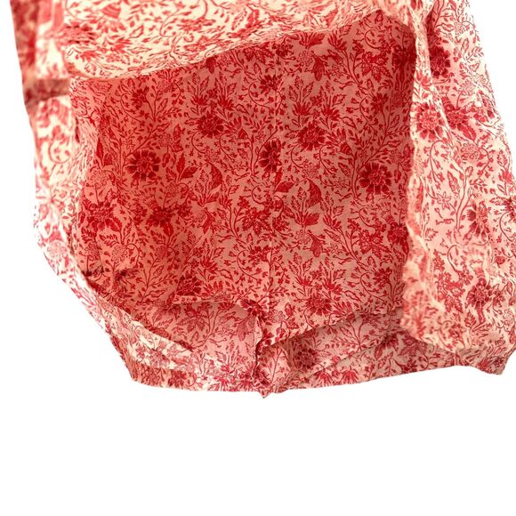 FREE PEOPLE Floral Cotton Mini Skort Red Sz 8 - Picture 4 of 6
